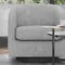 Flash Furniture Landon Club Style Commercial Barrel Accent Armchair Metal Base, Light Gray Fabric Upholstery BS-AC22-060-LTGRY-GG - alternate 6